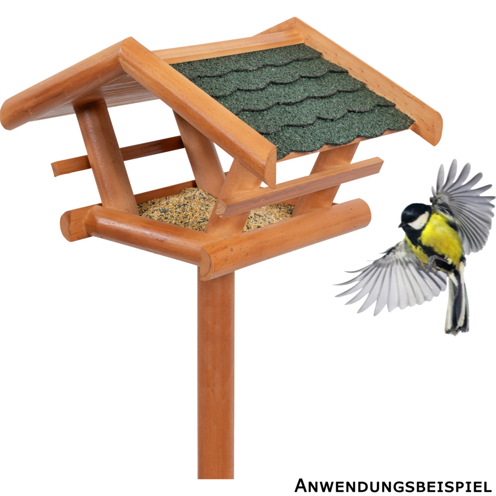 Vogelfutterhaus Holz 101 cm mit Fu&szlig; image number 2