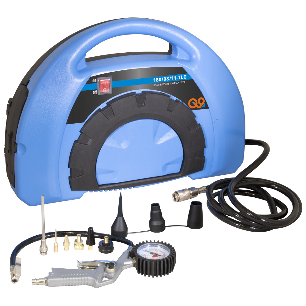 G&uuml;de&reg; Kompressor Kompakt-Set Typ 180/08, 11-teilig, 8 bar