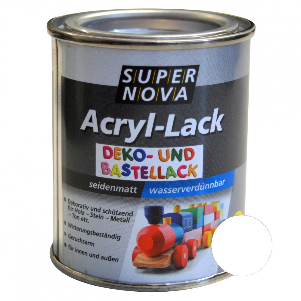 Super Nova Acryl Lack wei&szlig; seidenmatt f&uuml;r innen und au&szlig;en