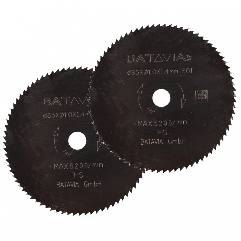 Batavia HSS S&auml;gebl&auml;tter 2 St&uuml;ck 85 x 10 mm 80 Z&auml;hne f&uuml;r Maxx Saw S&auml;gen