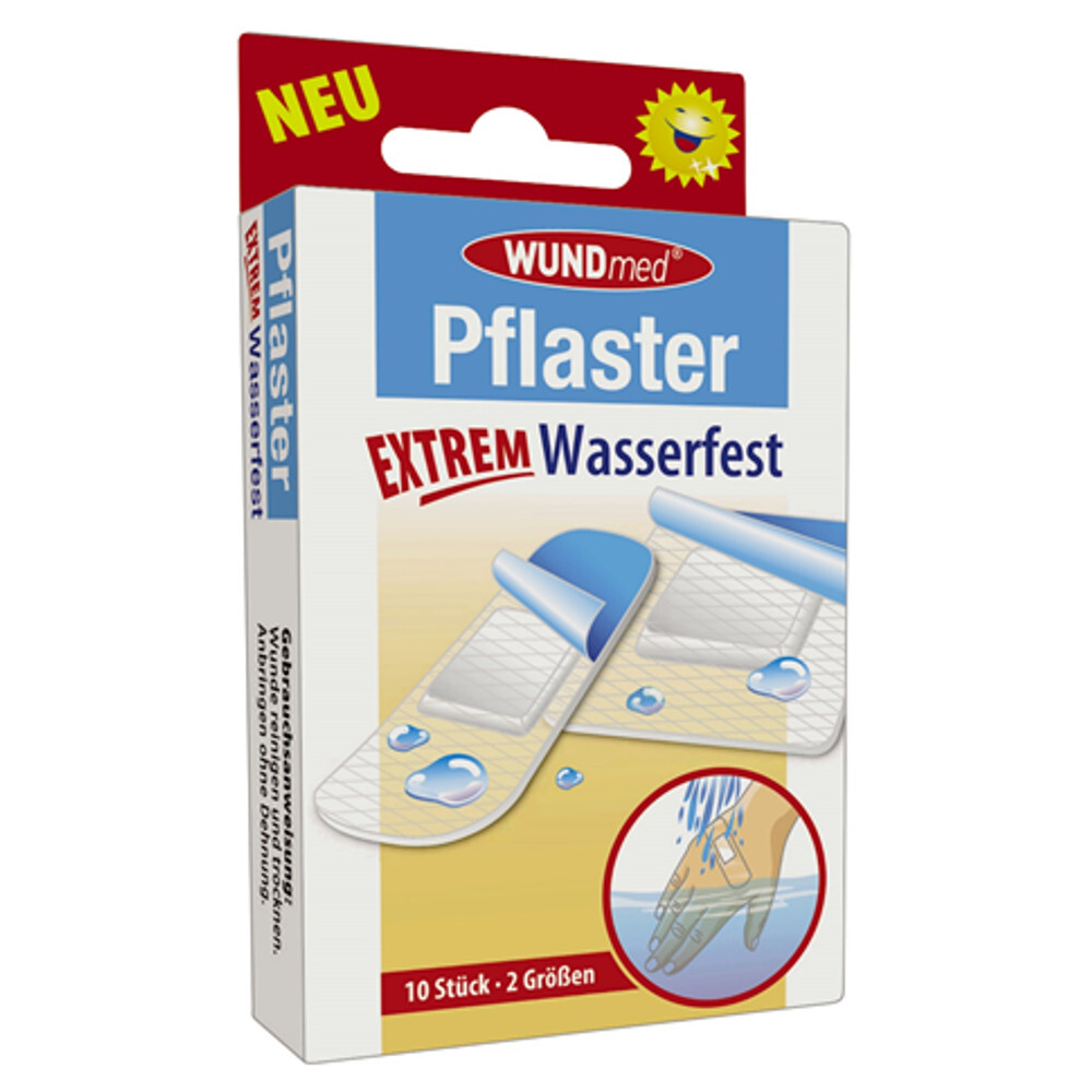 Pflaster 10 St&uuml;ck extrem wasserfest in 2 verschiedenen Gr&ouml;&szlig;en