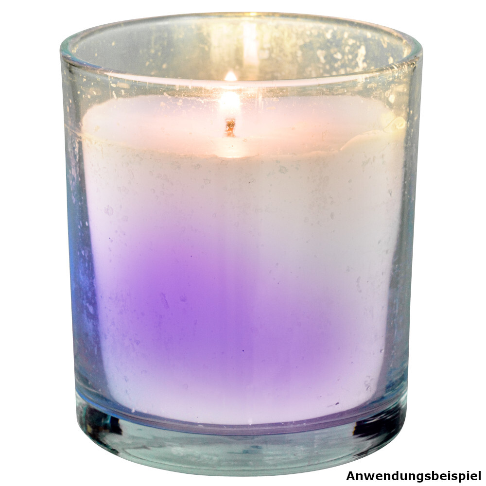 Echtwachs-Kerze 9 cm mit Farbwechsel-LED im Glas image number 1