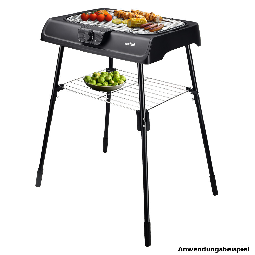 2in1 Tisch- und Standgrill elektrisch mit 2000 W in Schwarz image number 2