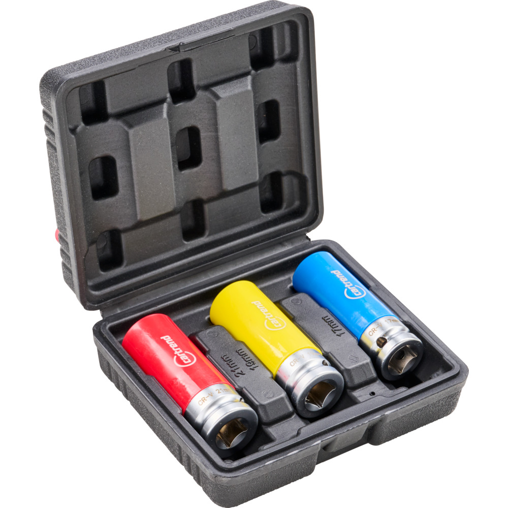 Kraftschoneins&auml;tze 1/2'' 3-teilig 17 / 19 / 21 mm