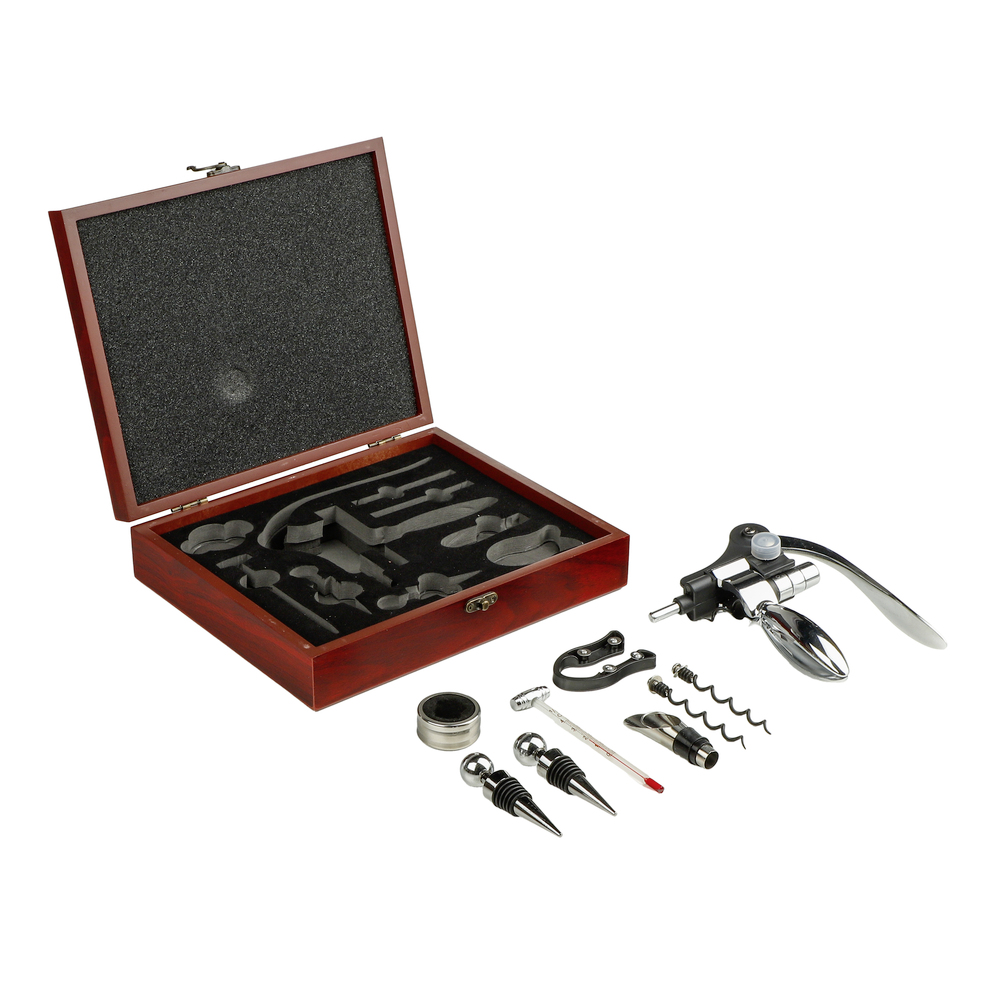 Wein-Set 9-teilig in Holzbox image number 1