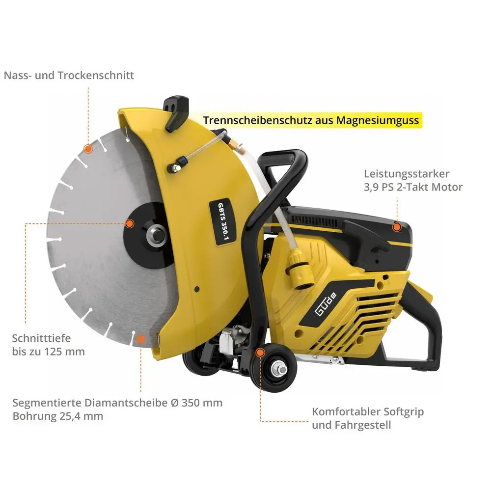 G&uuml;de&reg; Betontrennschneider GBTS 350.1 mit 3,9 PS image number 11