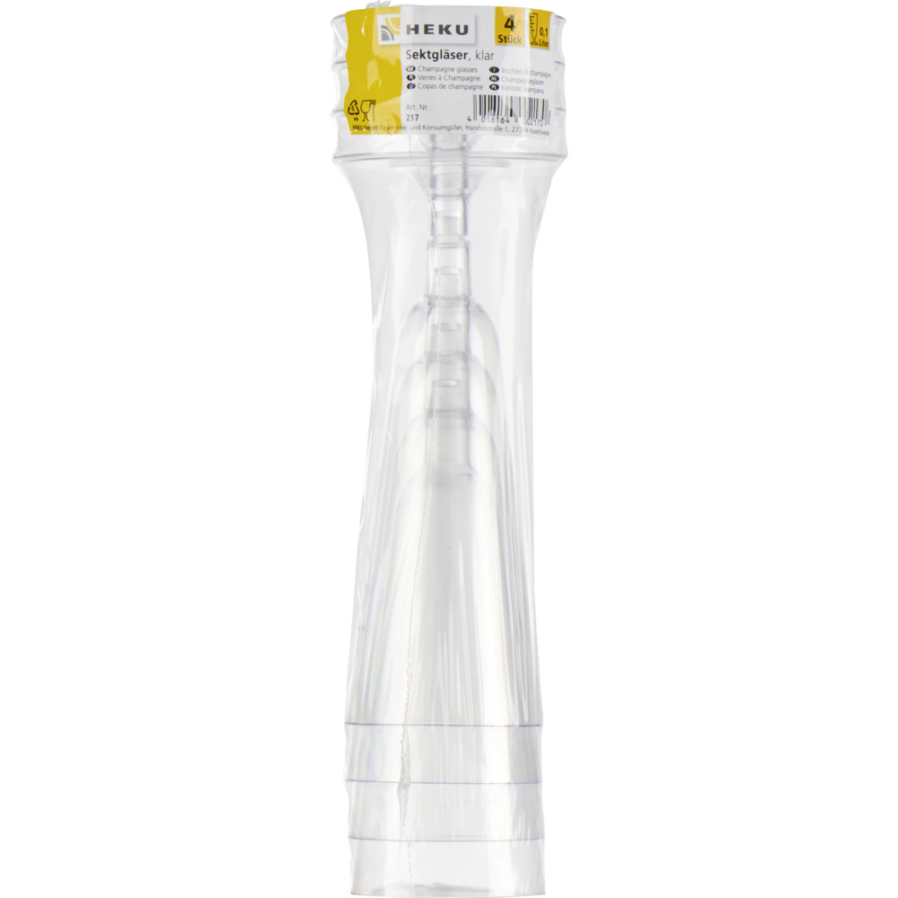 Sektgl&auml;ser 4 St&uuml;ck klar aus Kunststoff image number 2