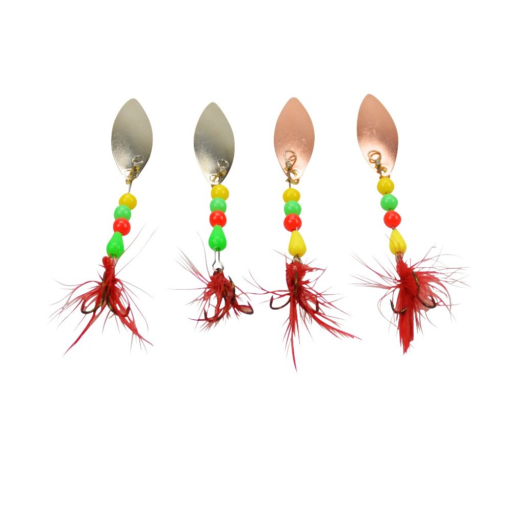 Spinnerset 4-teilig mit zwei verschiedenfarbigen Blinker