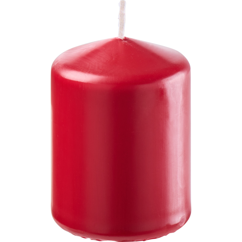 Stumpenkerze 80 x &Oslash; 57 mm karminrot