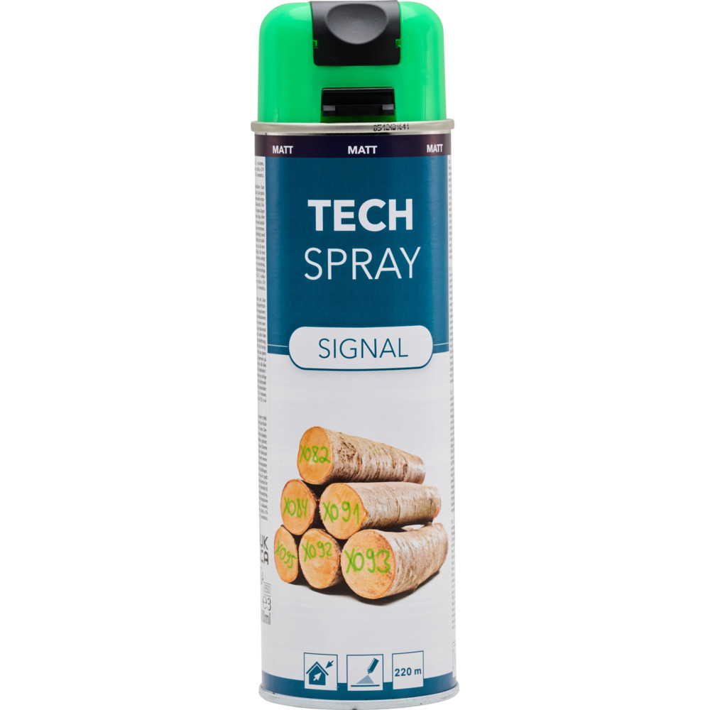 Tech Spray Signal matt, Markierspray 500 ml gr&uuml;n