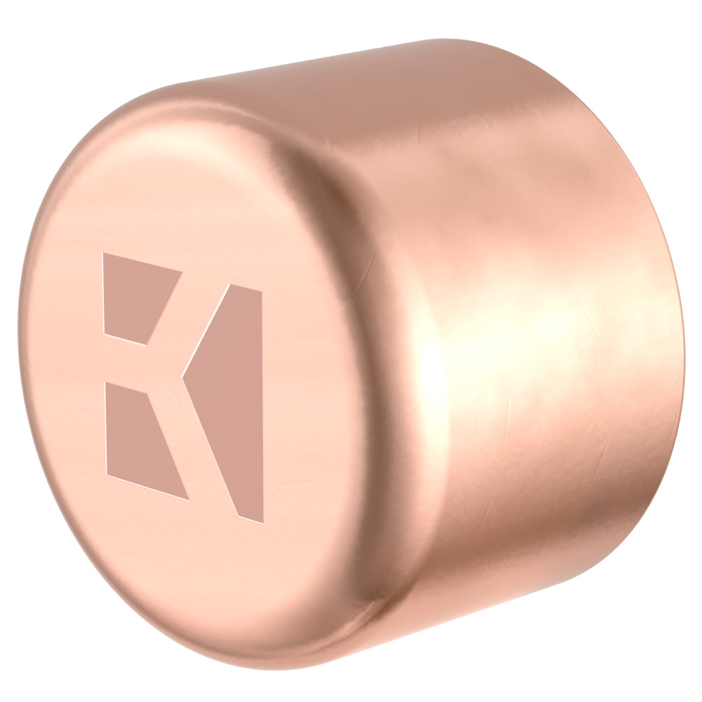 Kupfer-L&ouml;tfitting Endkappe 28mm