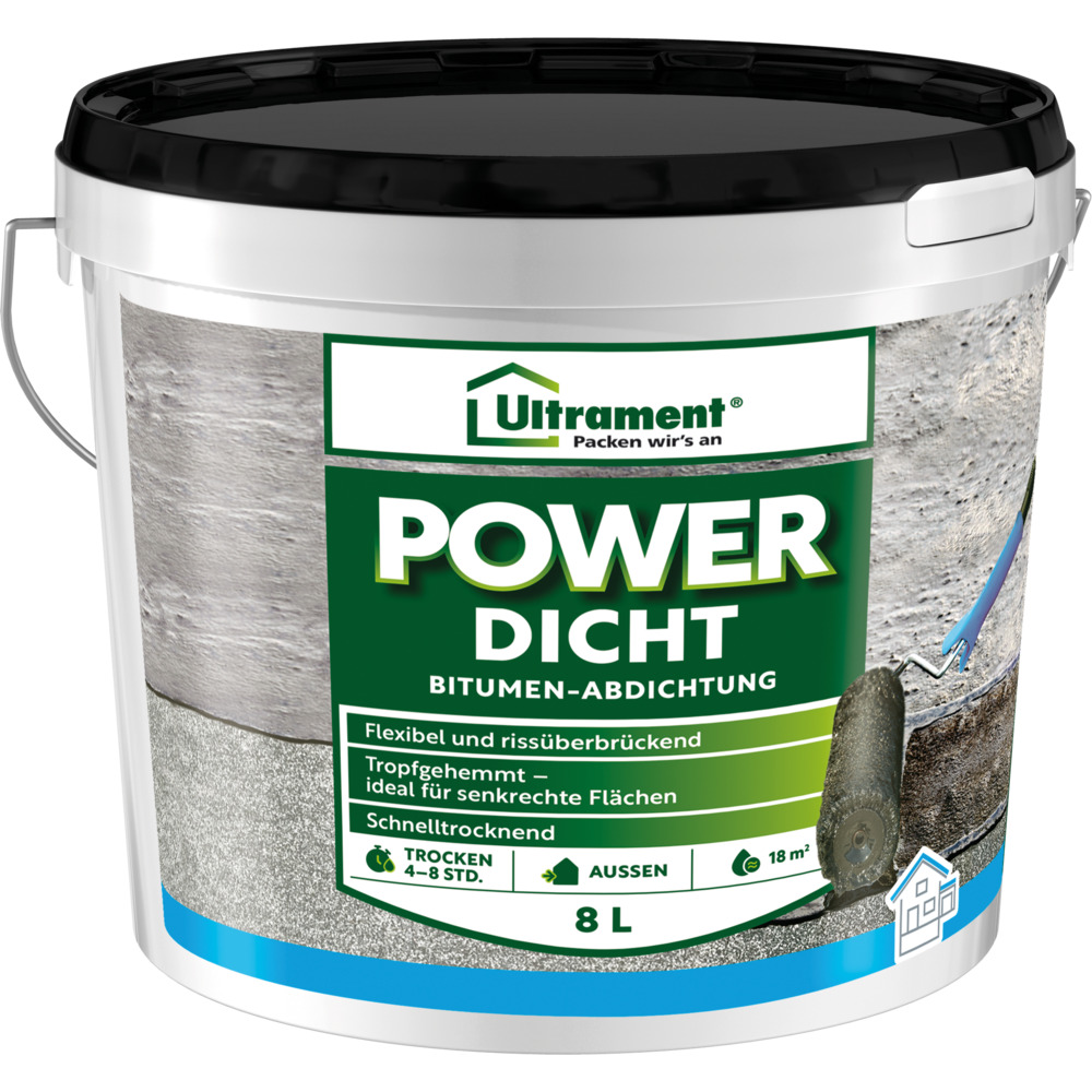 Powerdicht 8 Liter Bitumen Dichtanstrich