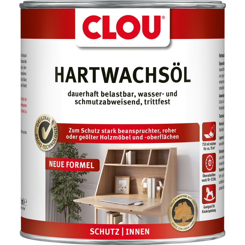 Clou Hartwachs-&Ouml;l farblos 750 ml