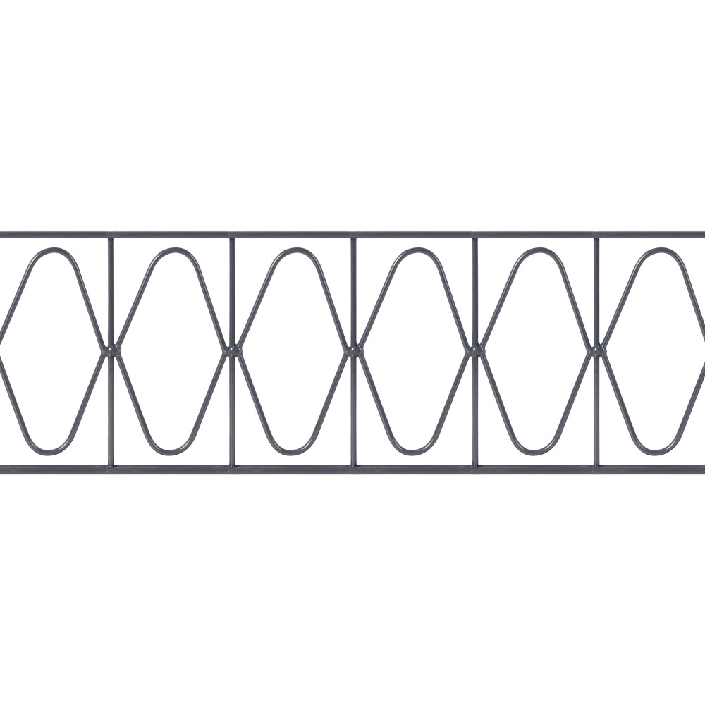 Gartenzaun-Dekorelement Eleganz, 2000 x 200 mm, RAL 7016 anthrazit