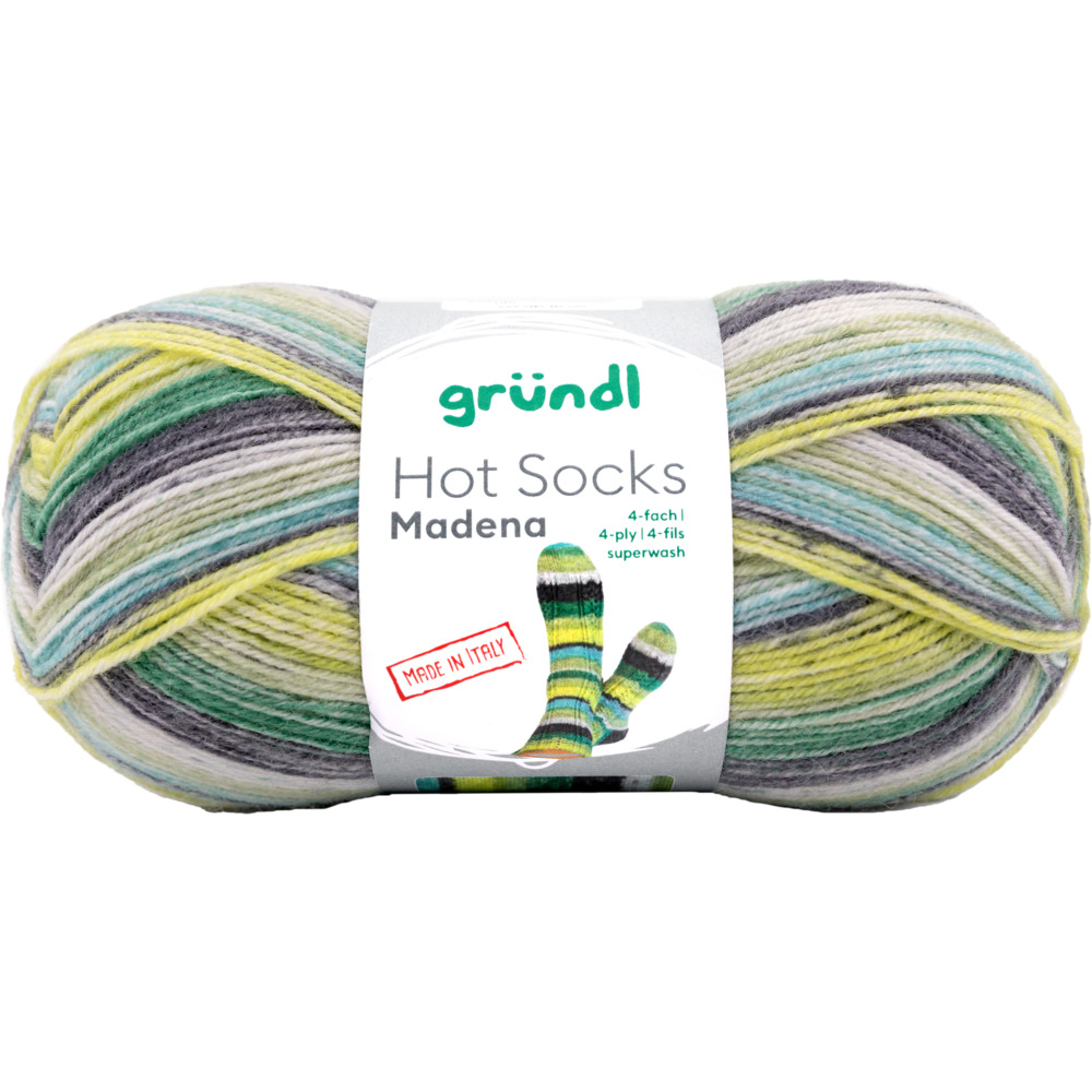 Garn Hot Socks Madena 4-fach neptun-color-mix 100g