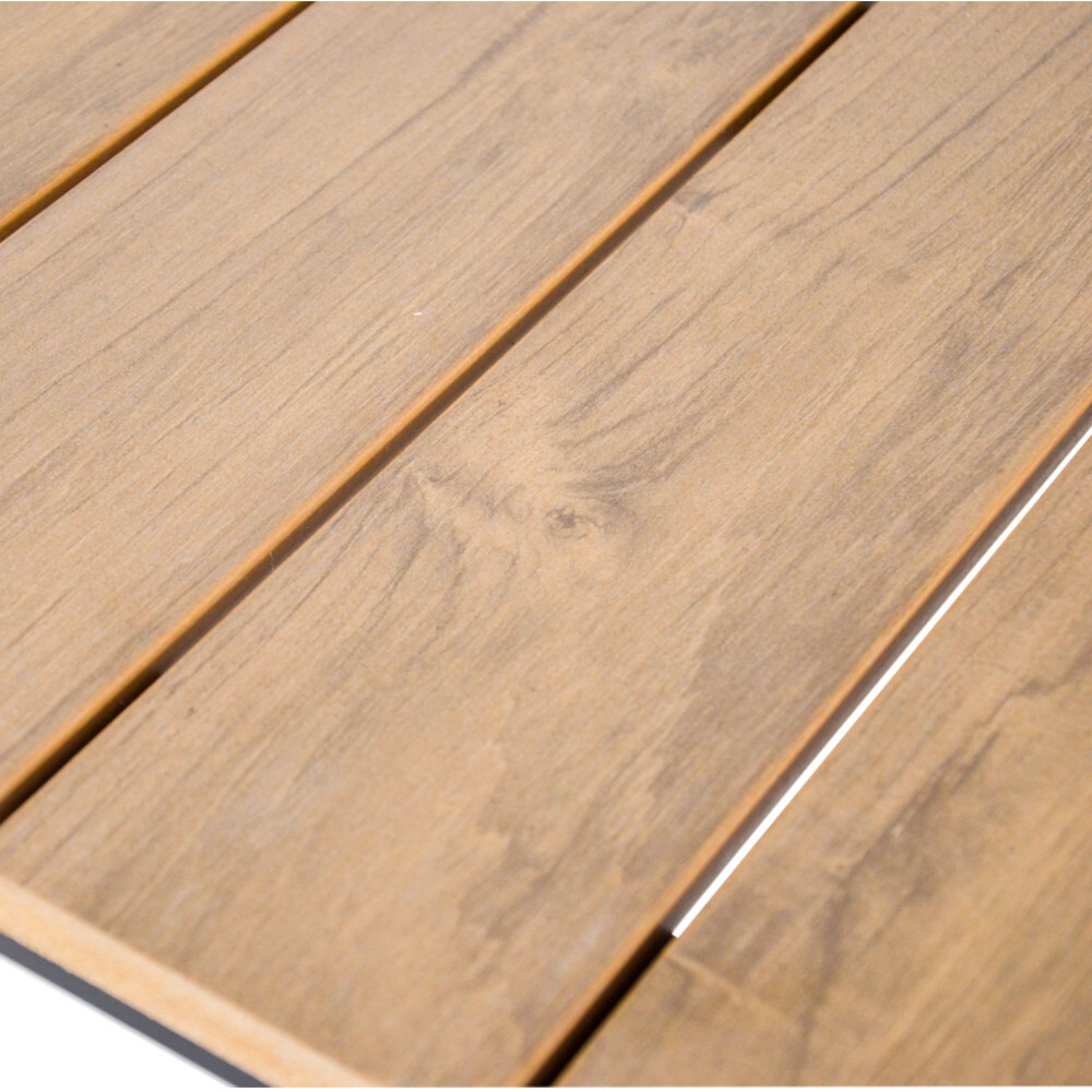 Gartentisch &bdquo;Arezzo&ldquo; Nonwood 160 x 90 x 74 cm in Teakoptik mit Aluminiumgestell image number 2