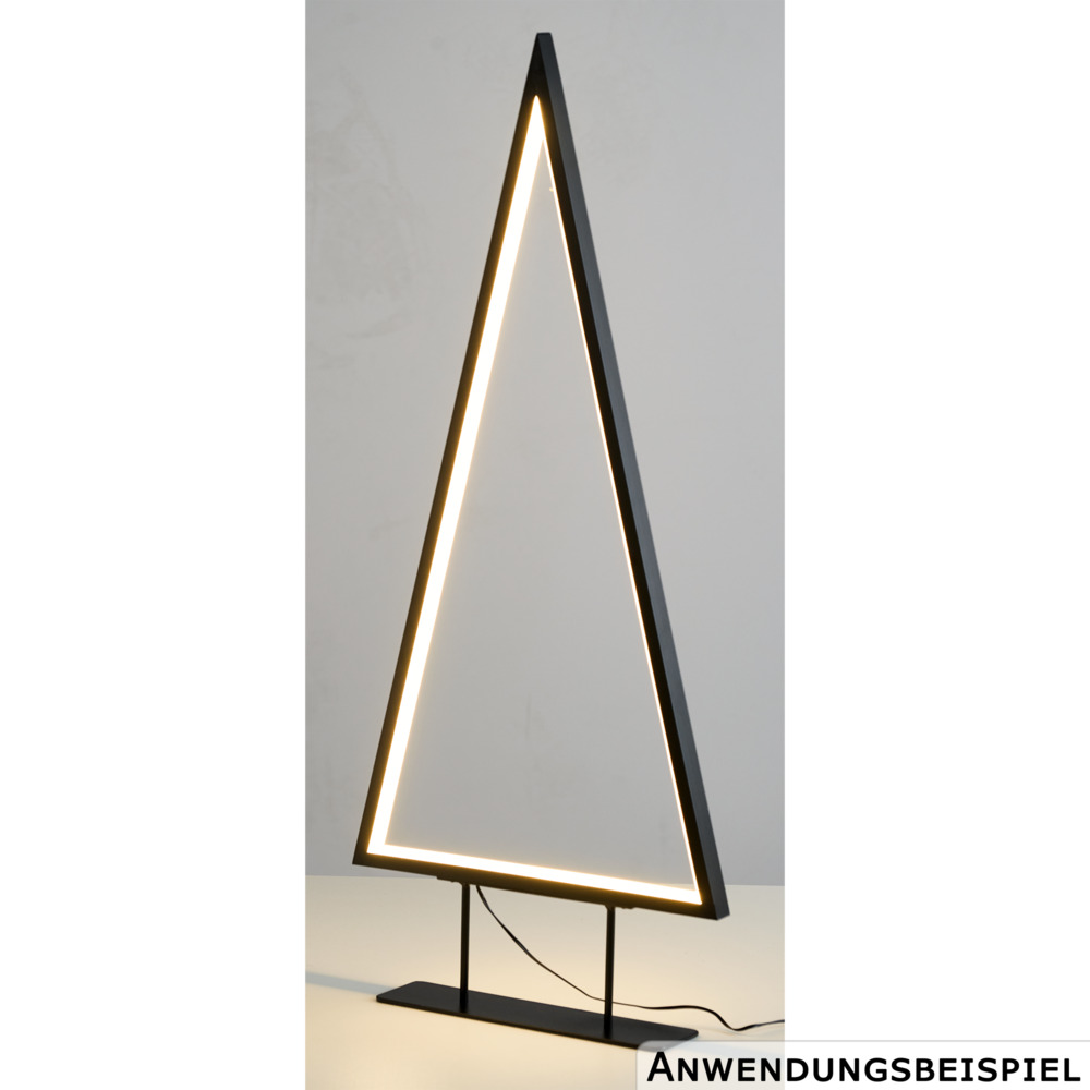 Standdeko LED-Tannenbaum stehend 70 cm aus Metall in Schwarz mit LEDs image number 2