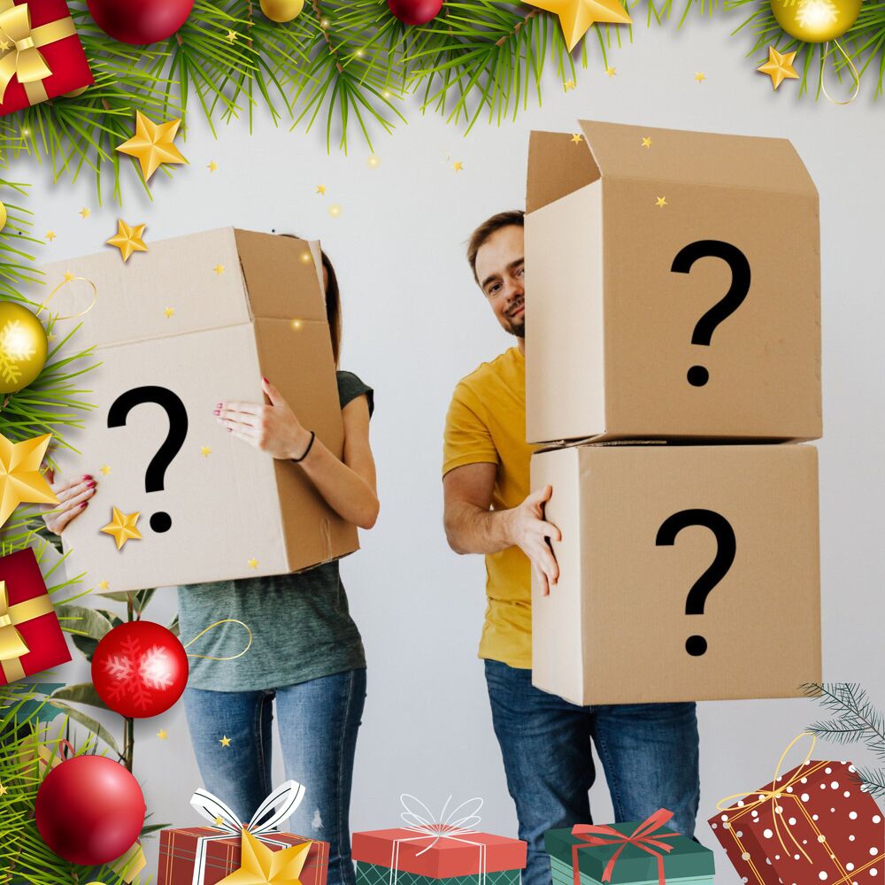 &Uuml;berraschungsbox Weihnachtsdeko 8-teilig