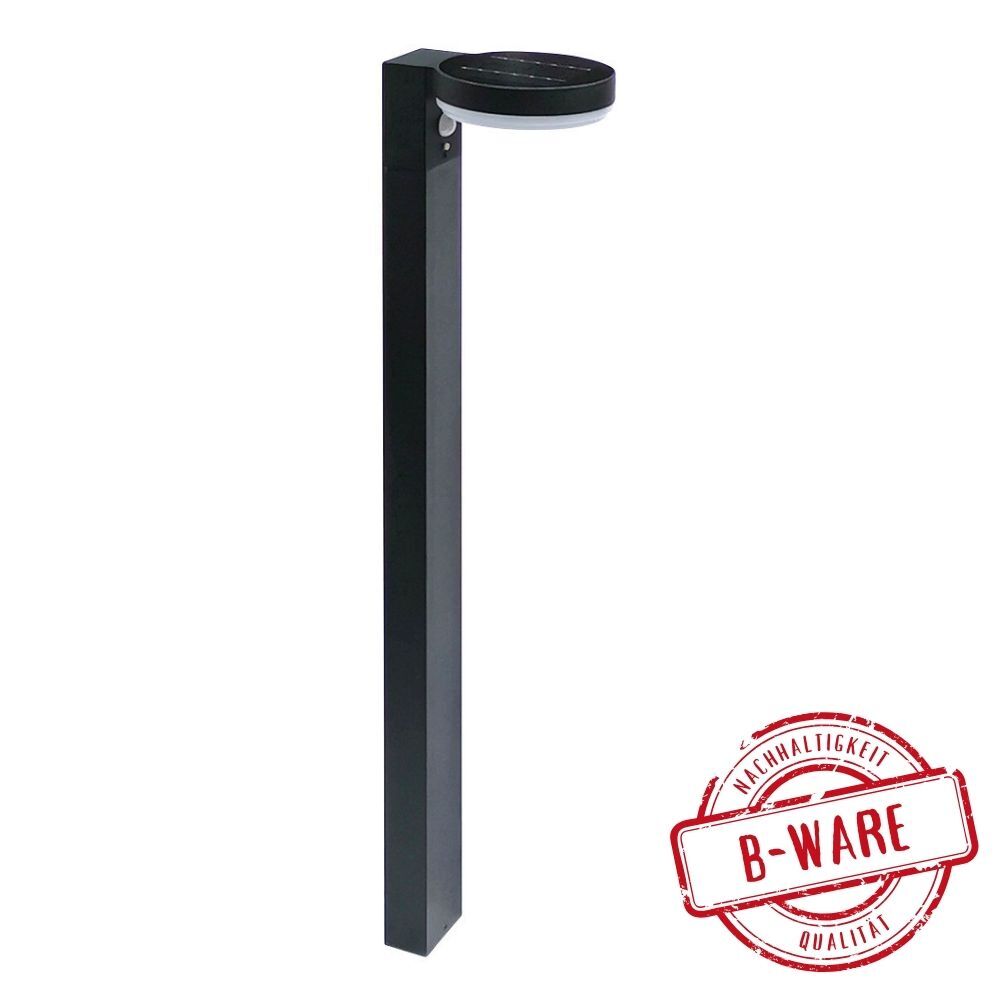 LED-Solarbodenleuchte rund 90 cm mit Bewegungsmelder und Bodenspie&szlig; B-Ware