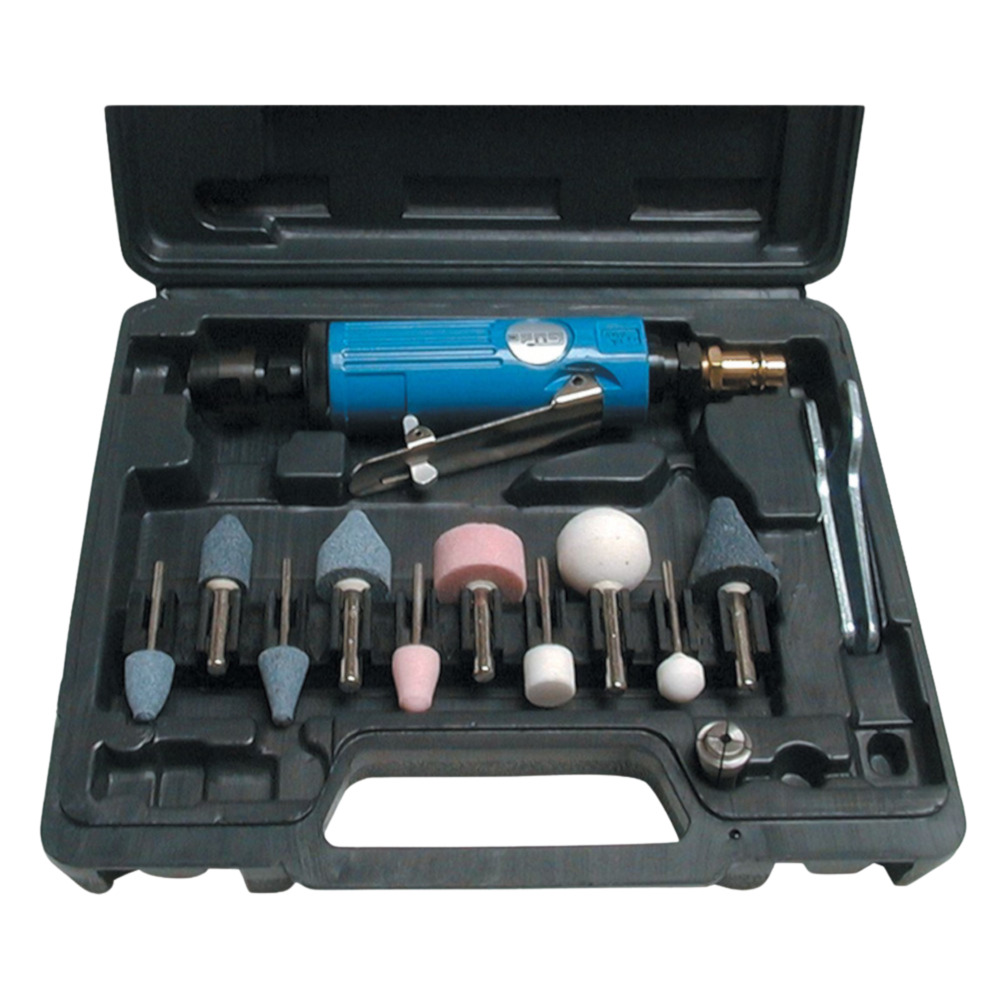 G&uuml;de&reg; Druckluft-Geradschleifer Set 15-teilig mit Transportkoffer image number 1