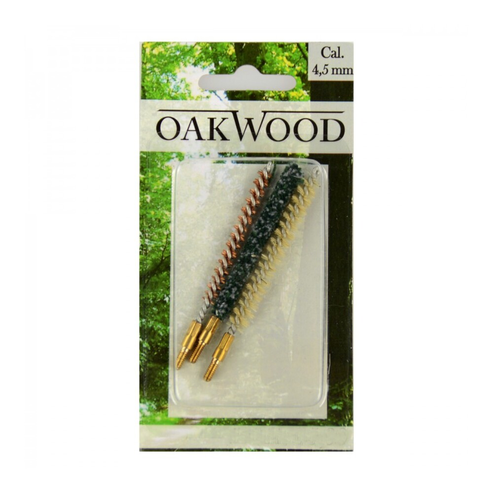 Oakwood Waffenreinigungs-B&uuml;rsten Set Cal.4,5 mm 3-teilig