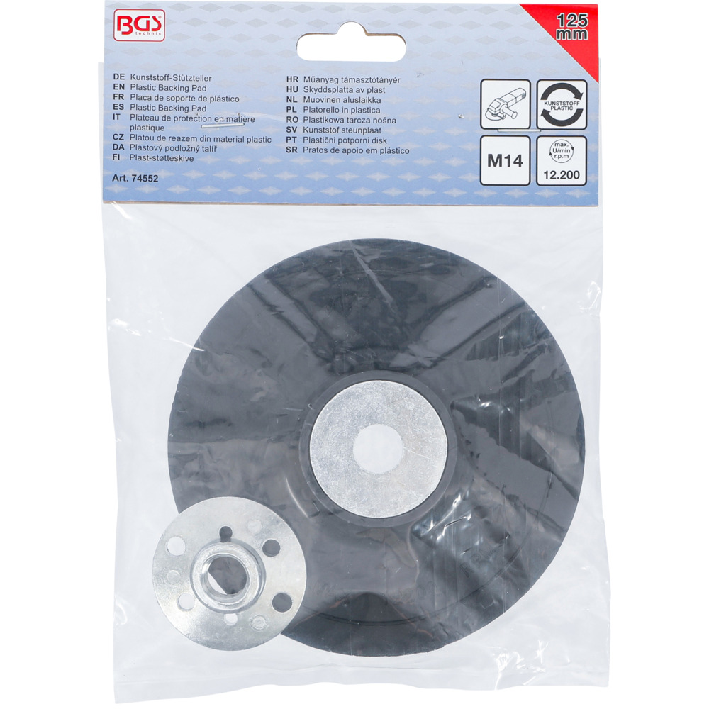 BGS&reg; St&uuml;tzteller f&uuml;r Winkelschleifer Kunststoff &Oslash; 125 mm image number 4