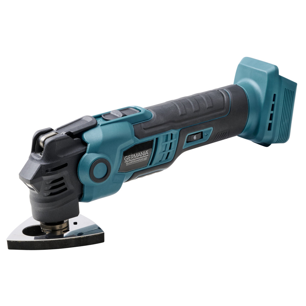 GERMANIA&reg; Plattform 2.0 Akku-Multitool 20 V mit Aufs&auml;tzen