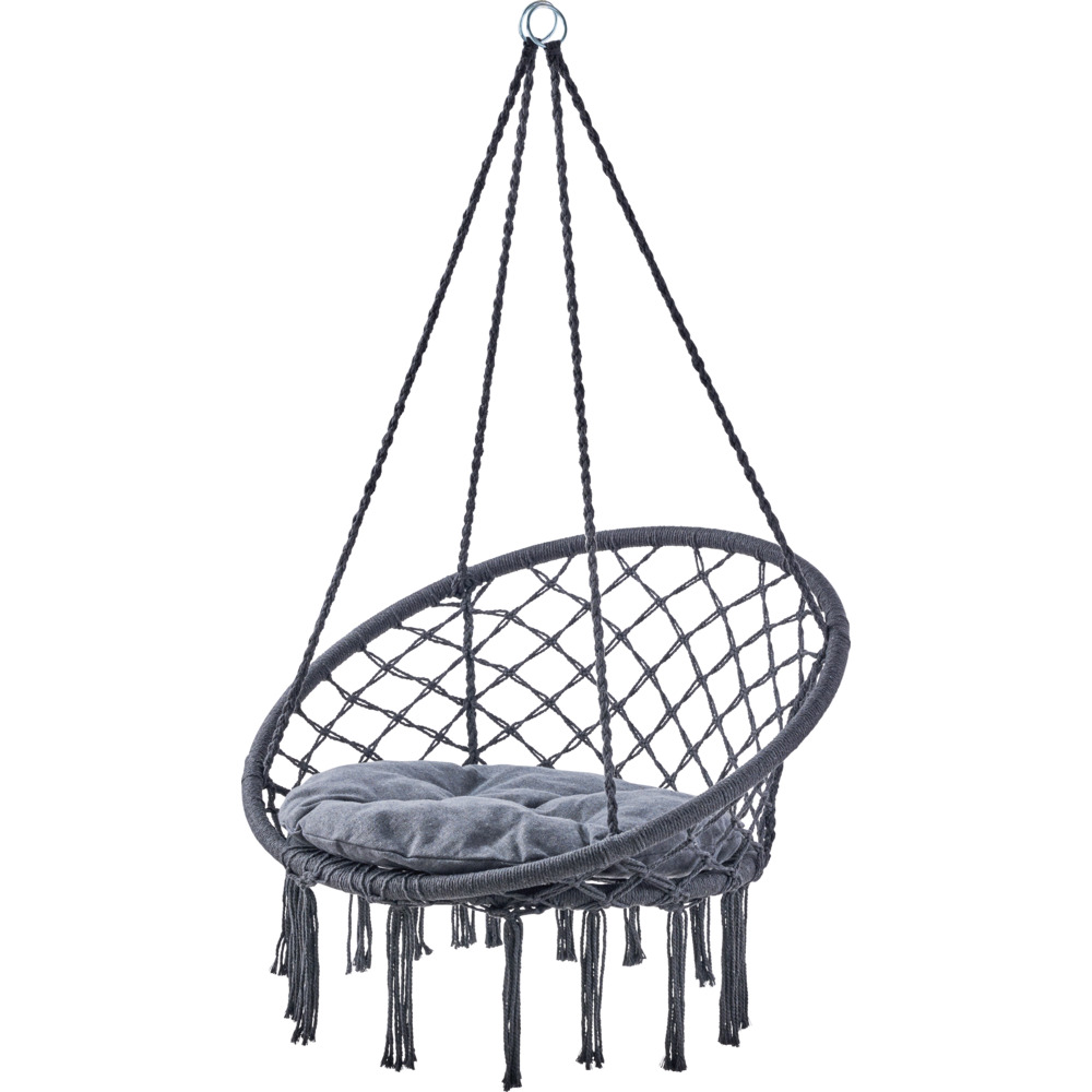 Schaukel-H&auml;ngesessel mit Sitzkissen und Befestigungsmaterial image number 1