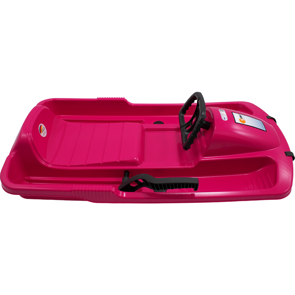 Lenkschlitten Snow Fox aus HPE-Kunststoff pink mit Lenkrad image number 3