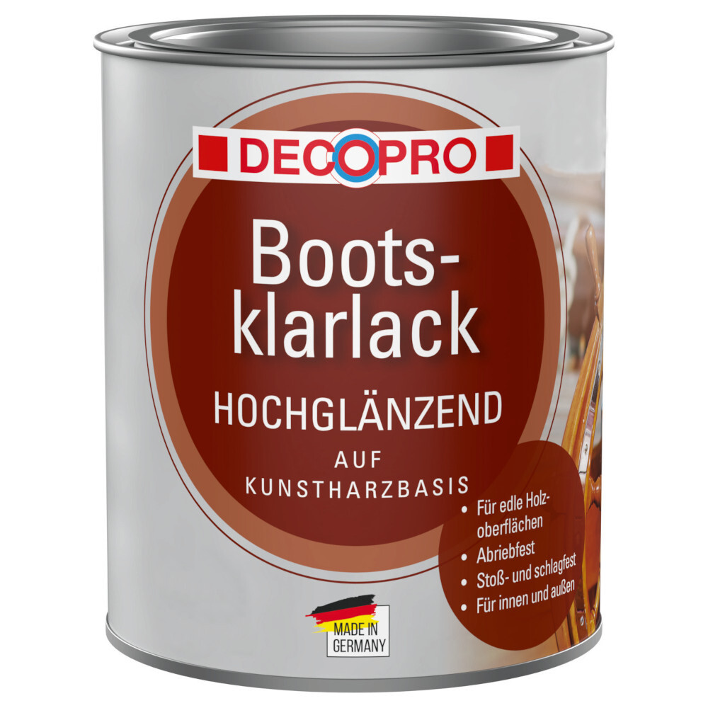 DECOPRO Bootsklarlack farblos hochgl&auml;nzend f&uuml;r innen und au&szlig;en