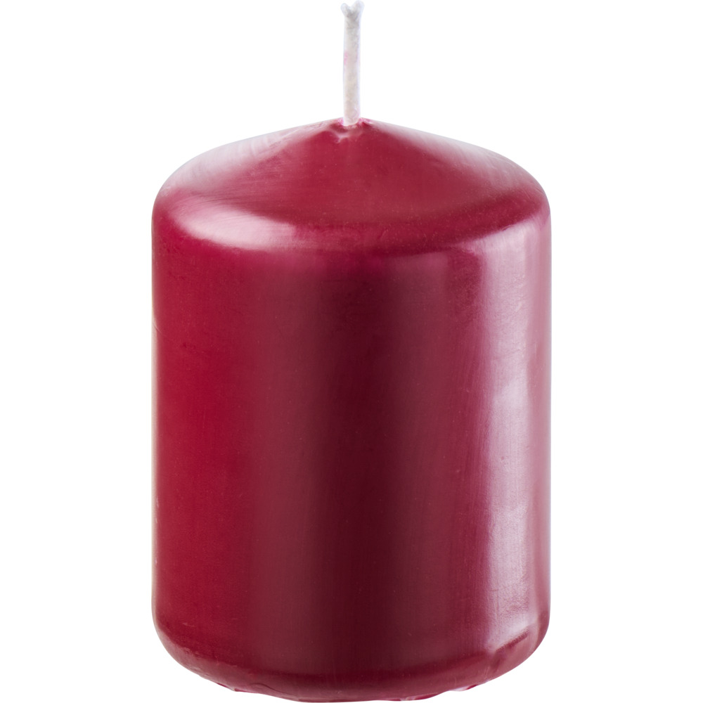 Stumpenkerze 80 x &Oslash; 57 mm weinrot