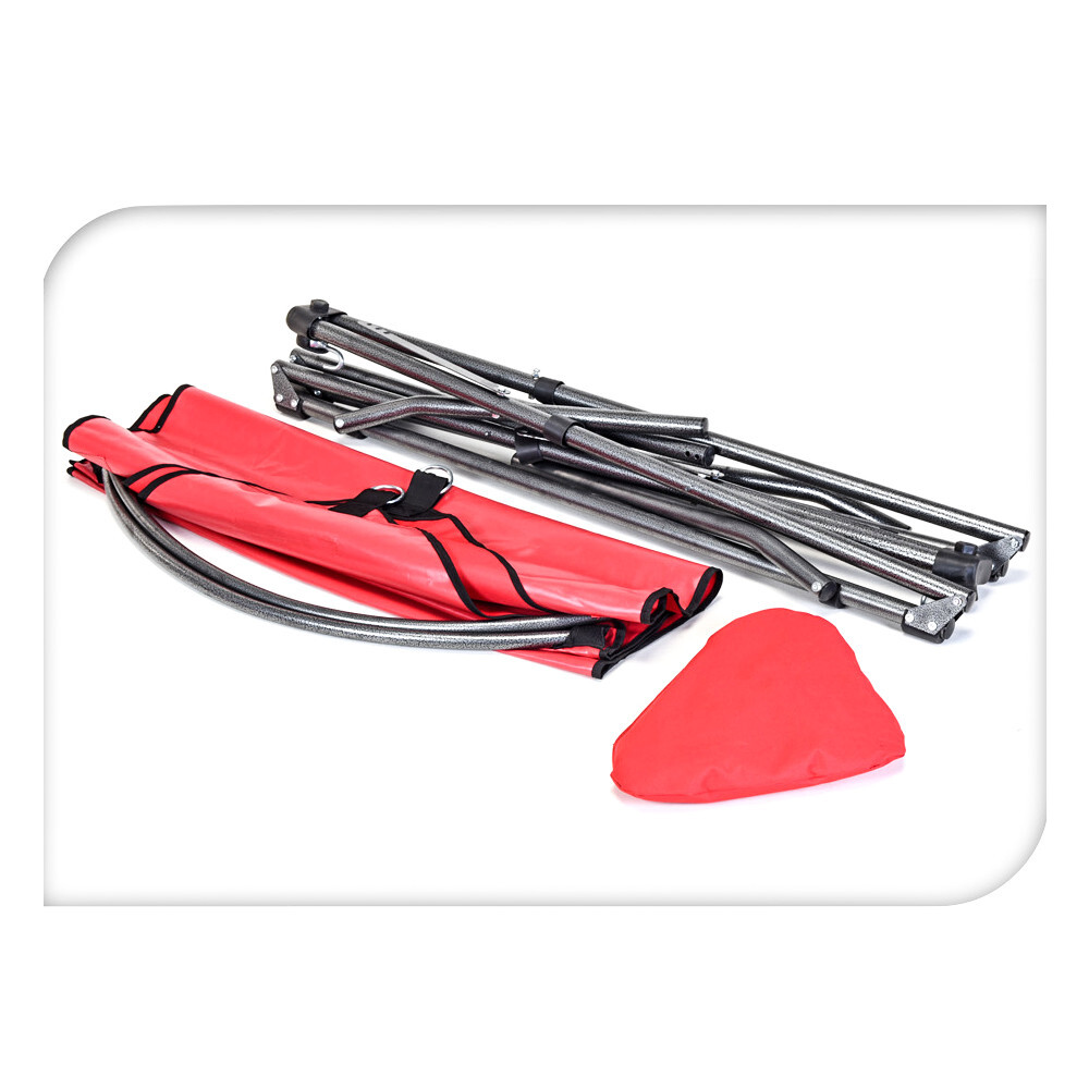 H&auml;ngematte faltbar in rot mit Metallgestell image number 1