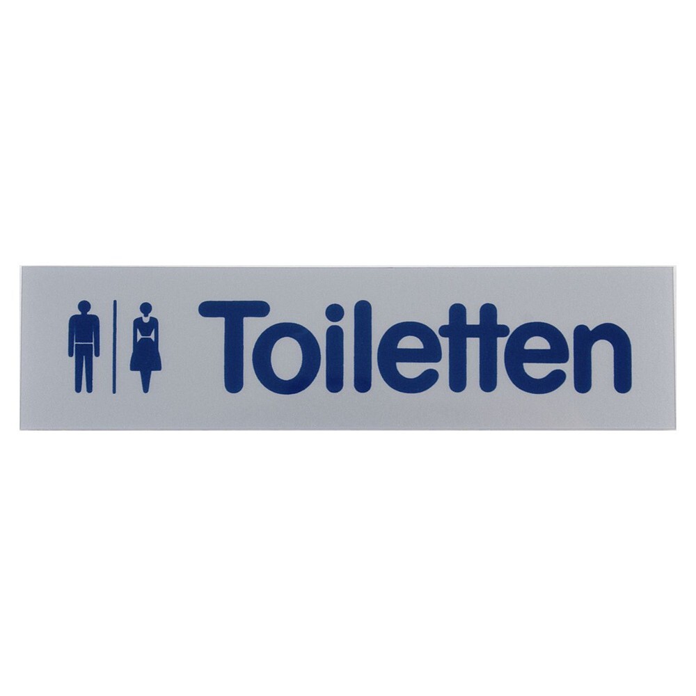 T&uuml;rschild 160 x 40 mm, selbstklebend, Toiletten