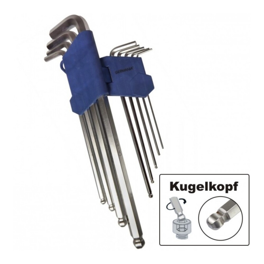 GERMANIA&reg; Innensechskant IX Winkelschl&uuml;ssel Satz 9 teilig 1,5-10 mm