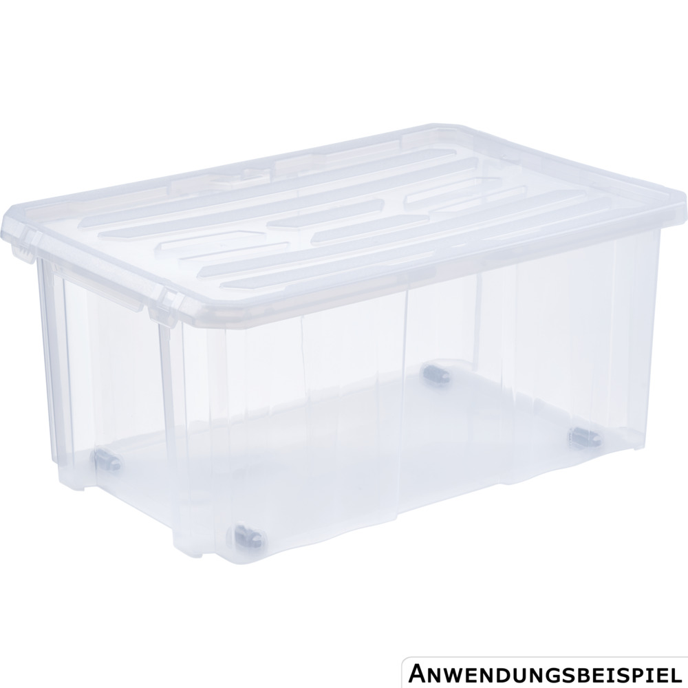 Aufbewahrungsbox mit Rollen 45 Liter, transparent image number 6