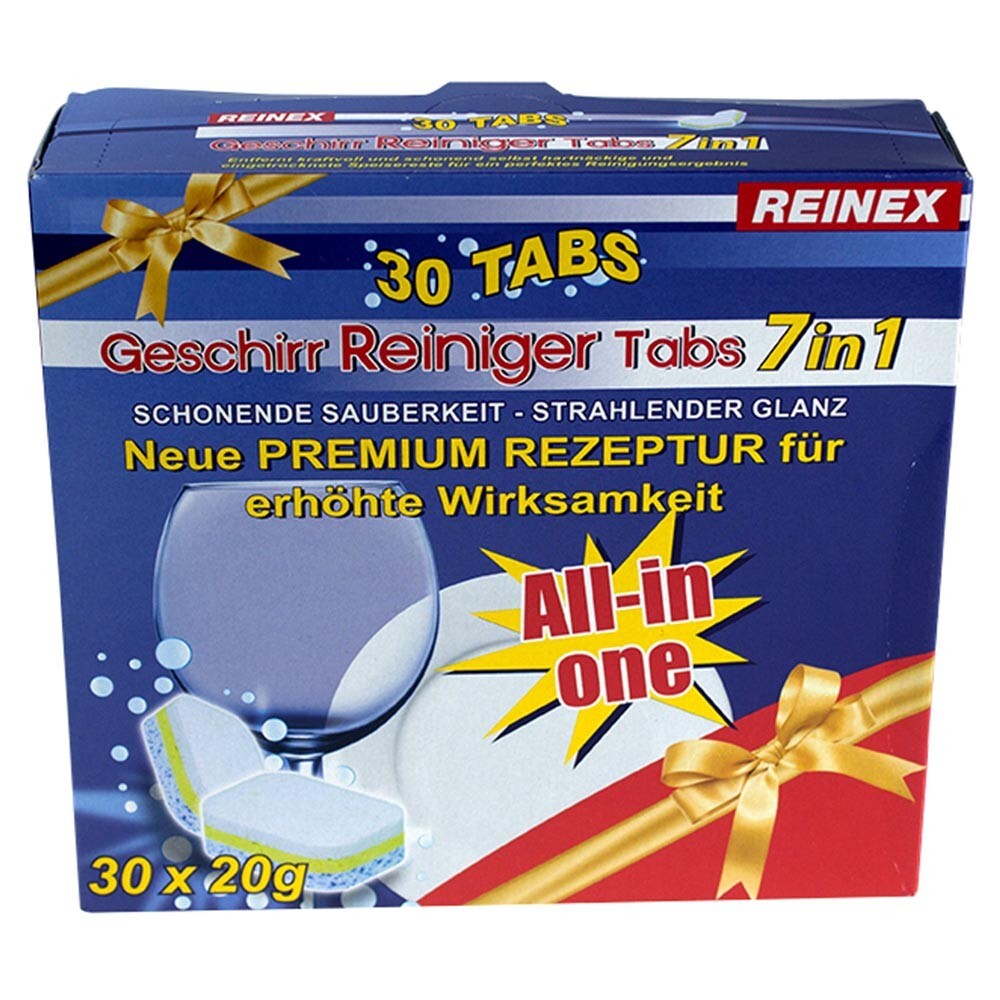 Reinex Geschirr Reiniger Tabs 7in1 30 St&uuml;ck