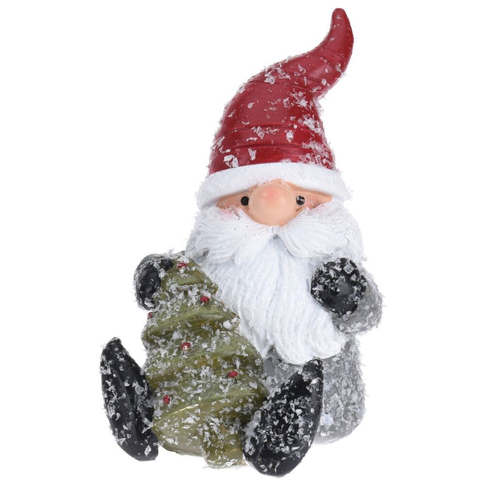 Dekofigur Weihnachtsmann 12 cm beflockt in verschiedenen Ausf&uuml;hrungen image number 3