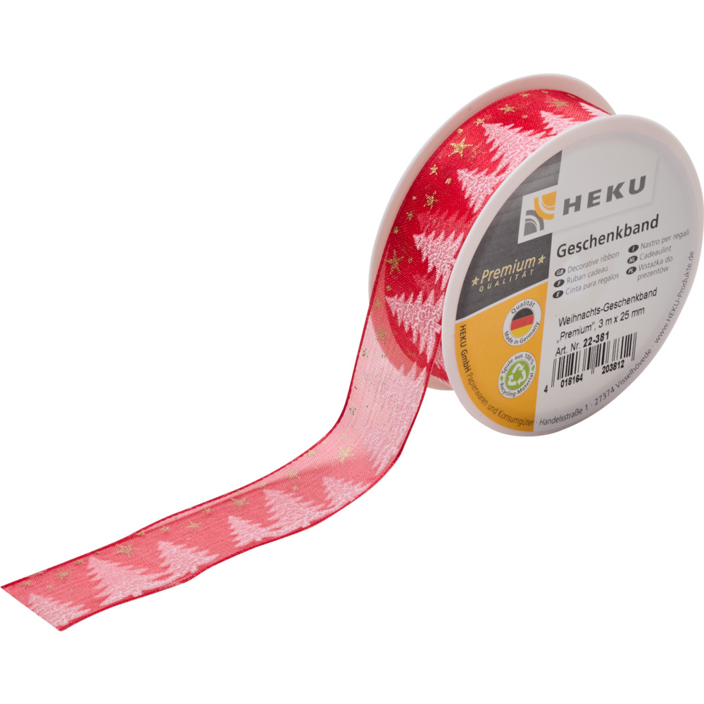 Geschenkband Weihnachten, 3 m x 25 mm image number 5