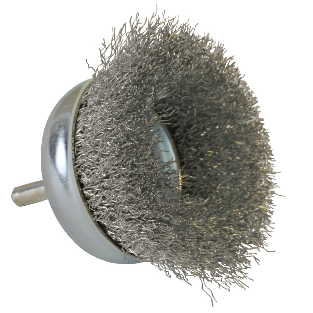 Topfb&uuml;rste grob gewellt &Oslash;75mm Stahldraht