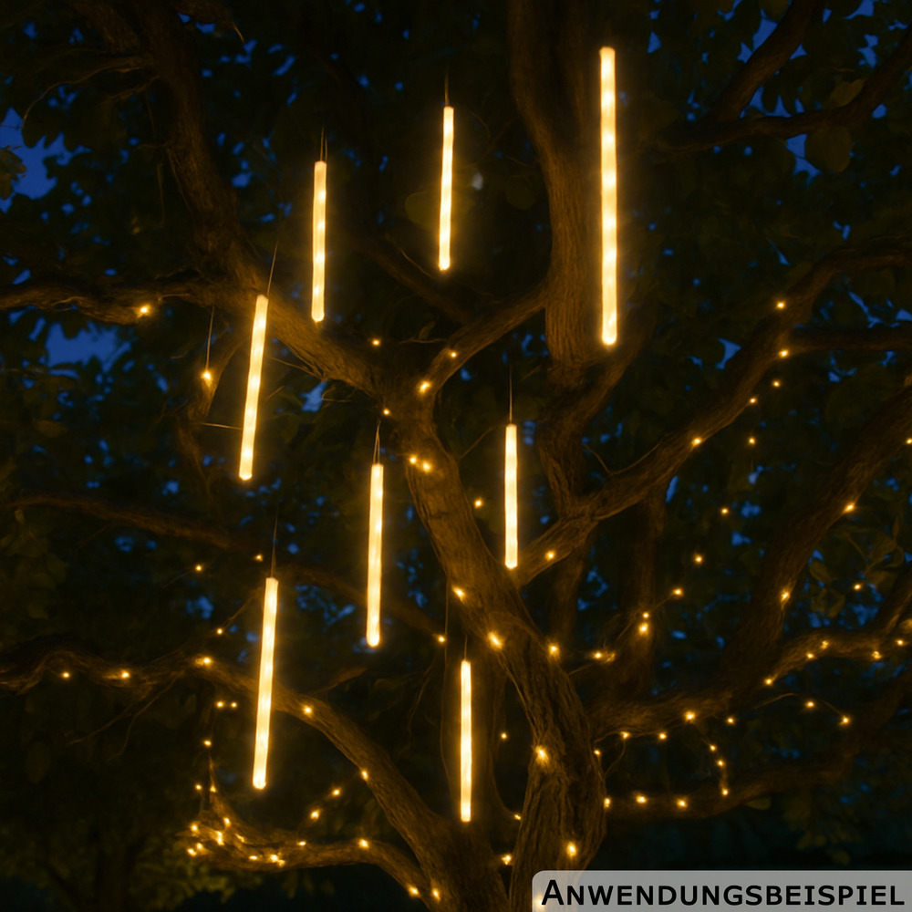 LED-Solar Lichterkette Meteor 192 LED warmwei&szlig; image number 4