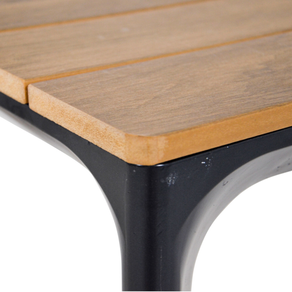 Gartentisch &bdquo;Arezzo&ldquo; Nonwood 160 x 90 x 74 cm in Teakoptik mit Aluminiumgestell image number 1