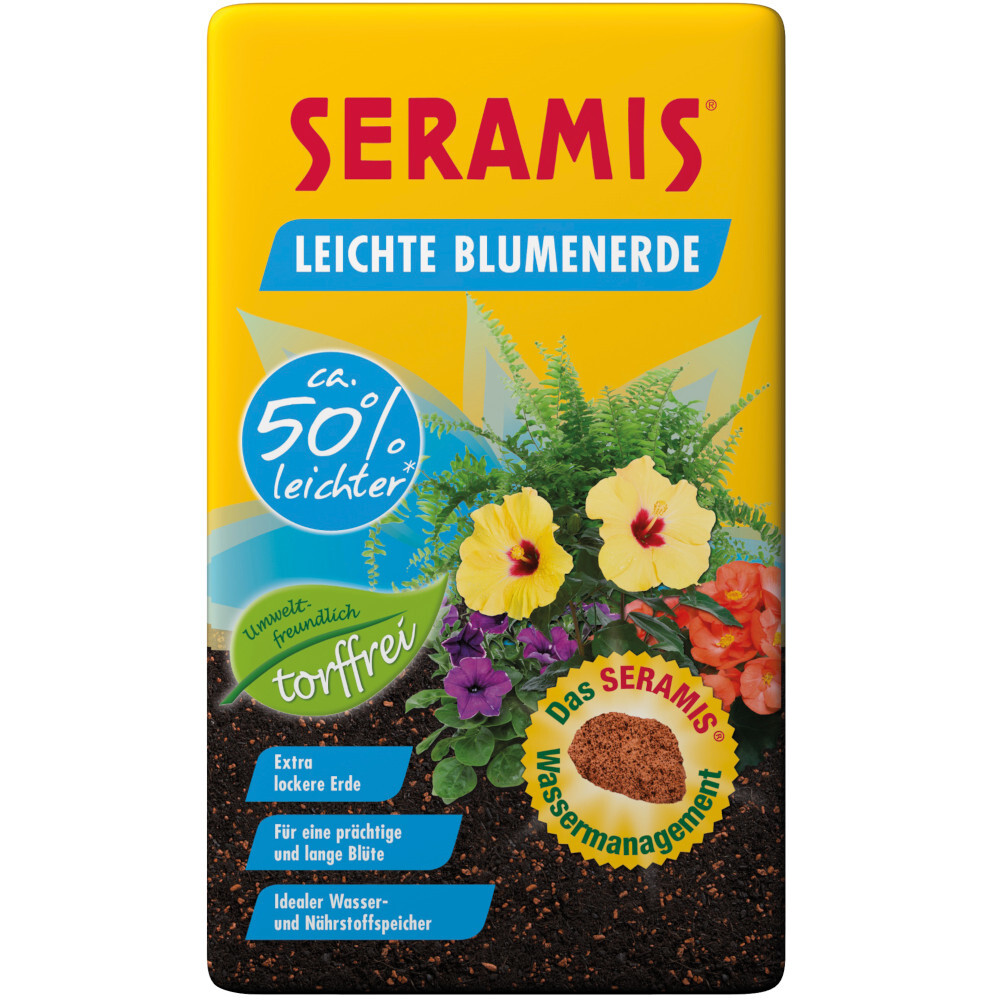 SERAMIS&reg; leichte Blumenerde 12,5 Liter, torffrei