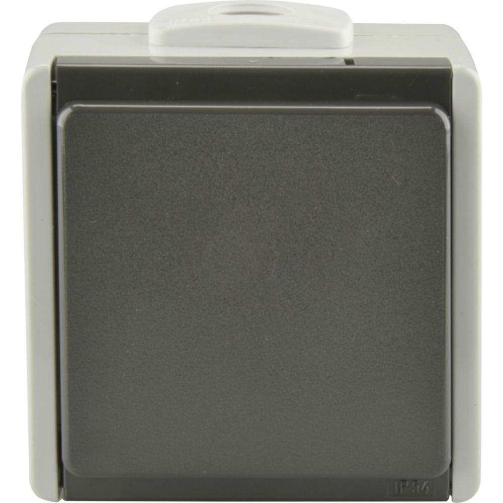 Steckdose 1-fach AP FR dunkelgrau