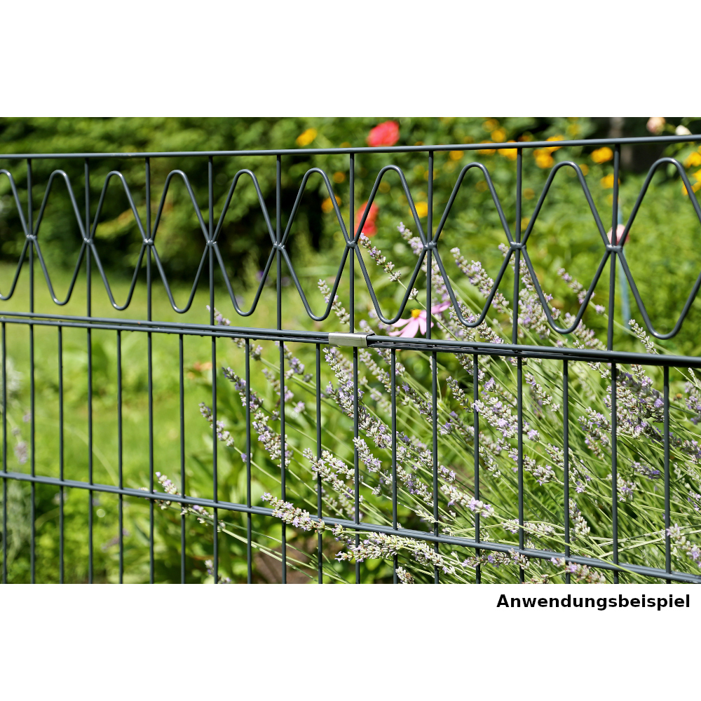 Gartenzaun-Dekorelement Eleganz, 2000 x 200 mm, RAL 7016 anthrazit image number 2