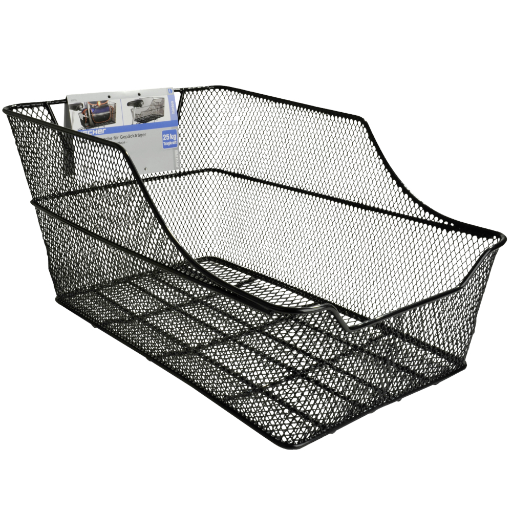 FISCHER Fahrradkorb Schultasche engmaschig schwarz