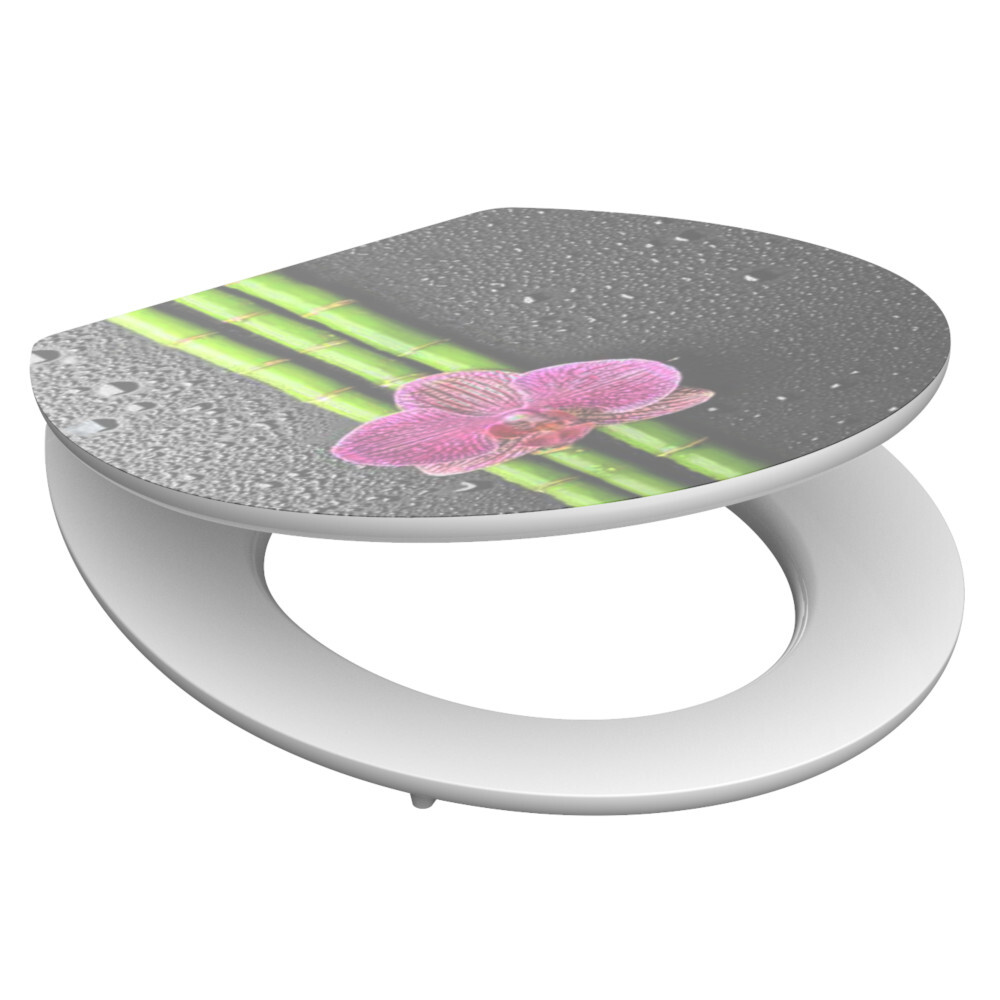 WC-Sitz MDF mit Absenkautomatik High Gloss Motiv Asia image number 1