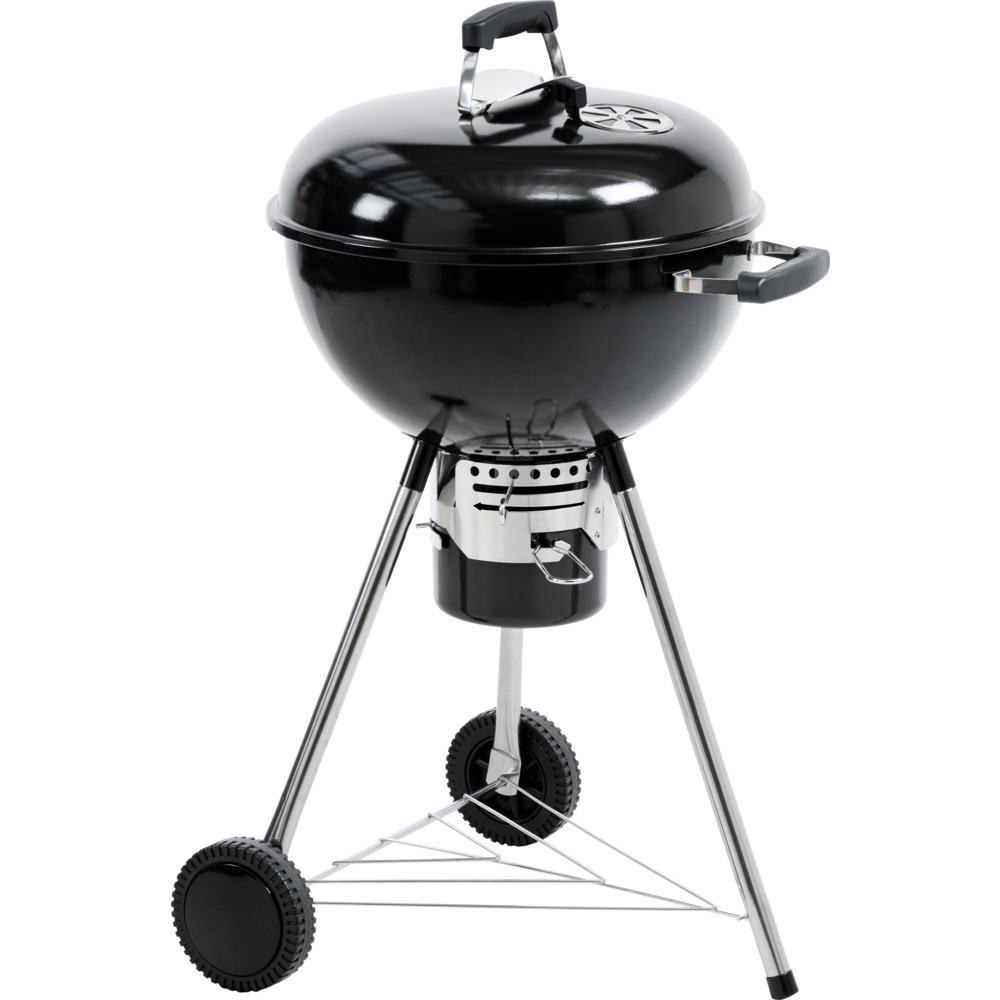 Kugelgrill fahrbar Schwarz 58 x 50 x 96 cm