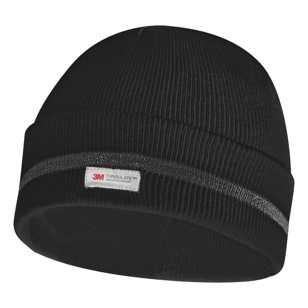 M&uuml;tze mit Reflektionsstreifen in Universalgr&ouml;&szlig;e in Schwarz