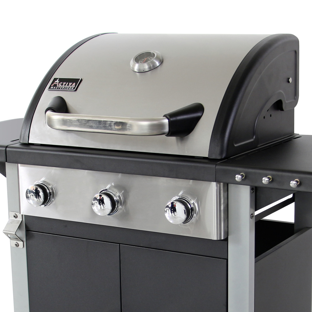 Gasgrillwagen Detroit mit 3 Brennern 113 x 51 x 109 cm image number 1