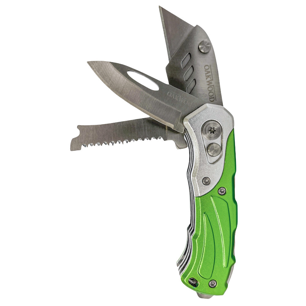 Oakwood Multifunktionsmesser 3in1 klappbar mit Edelstahlklingen